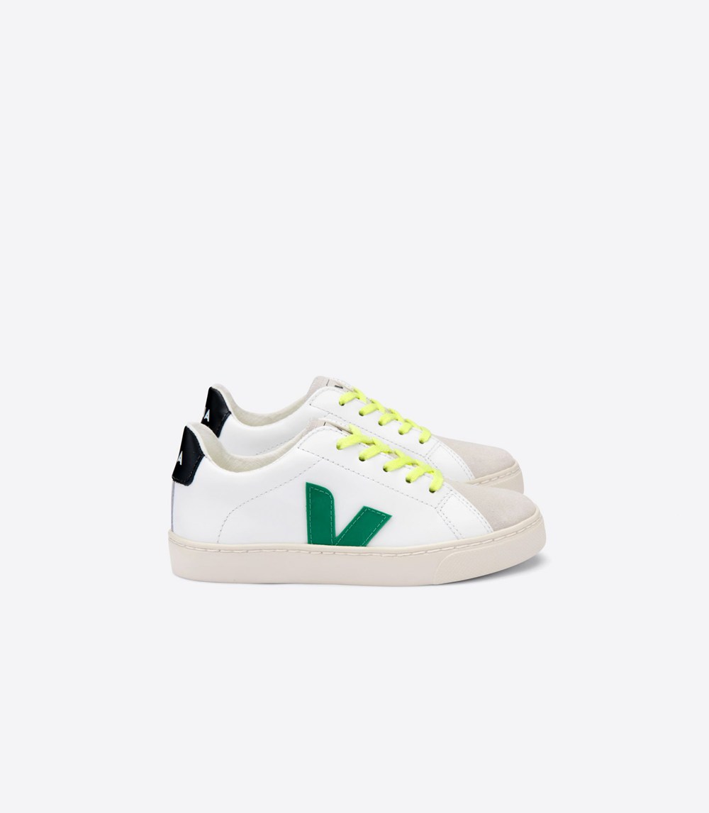 Veja Trainers Kids White - Esplar Leather - LMAR-80736